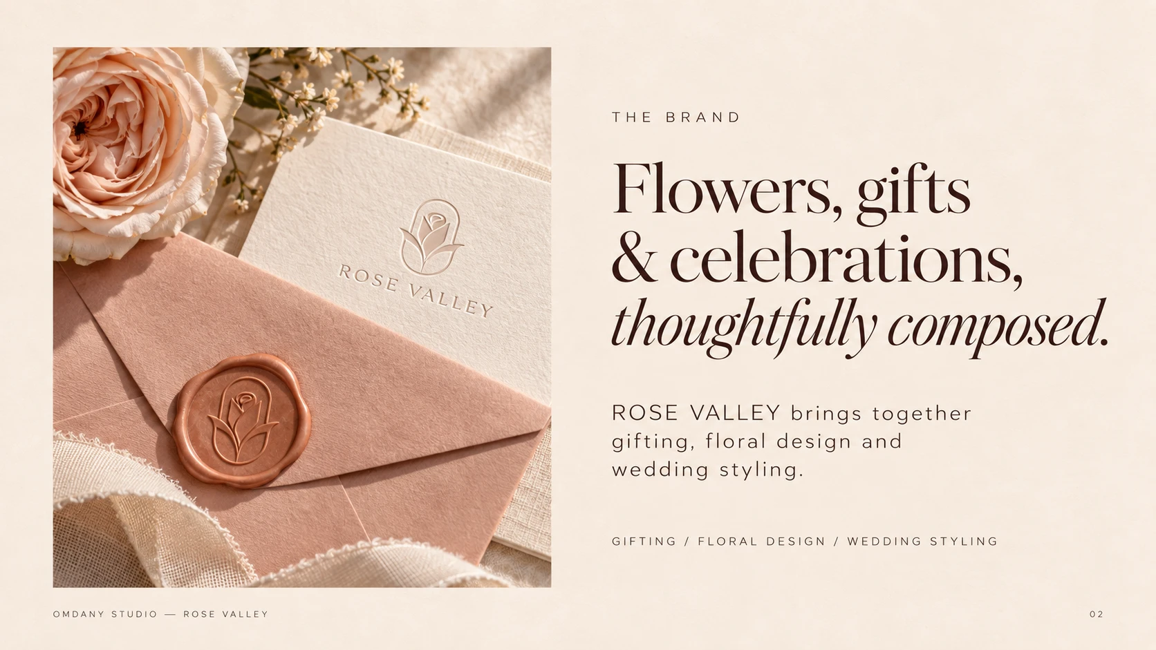 ROSE VALLEY introduction and floral scene