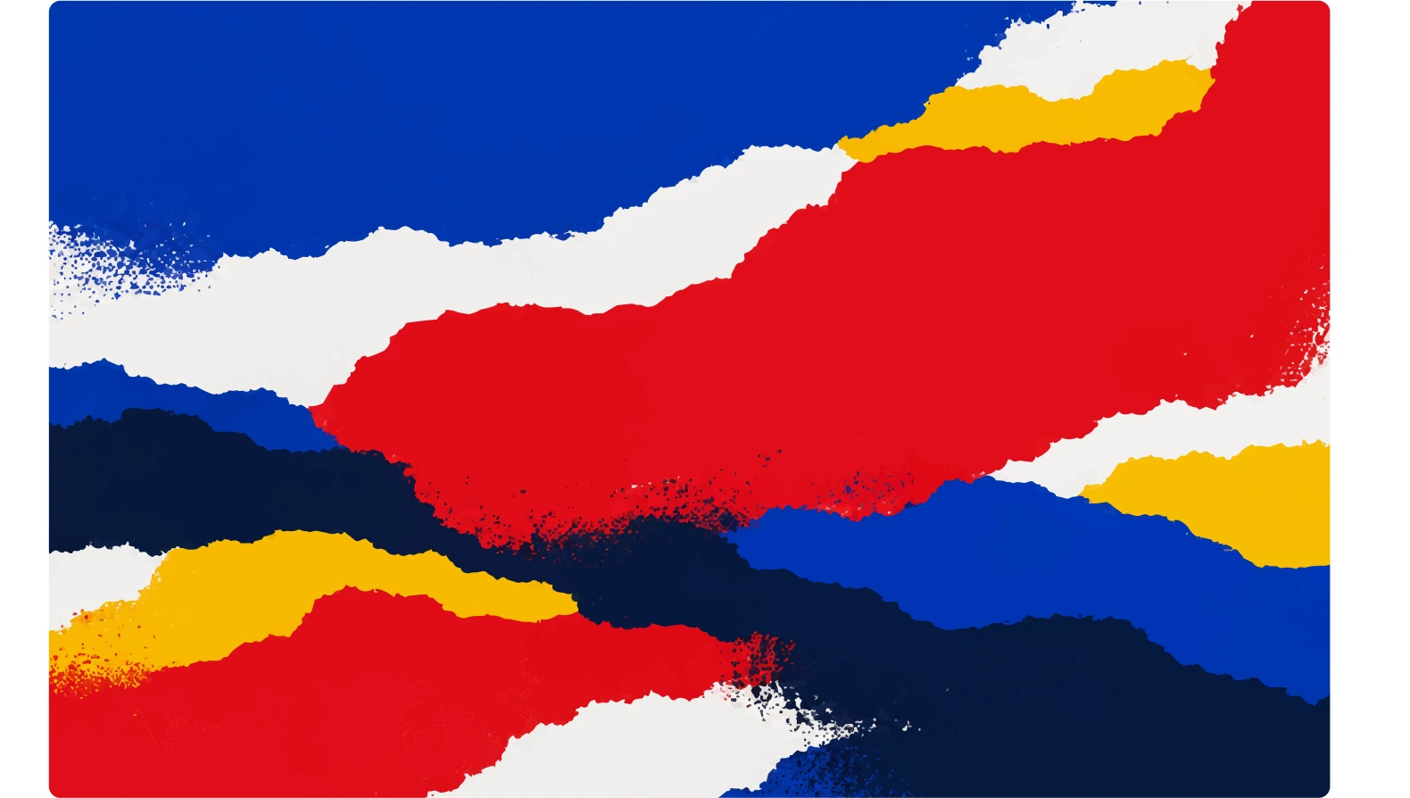 CHECK OUT torn-paper graphic system