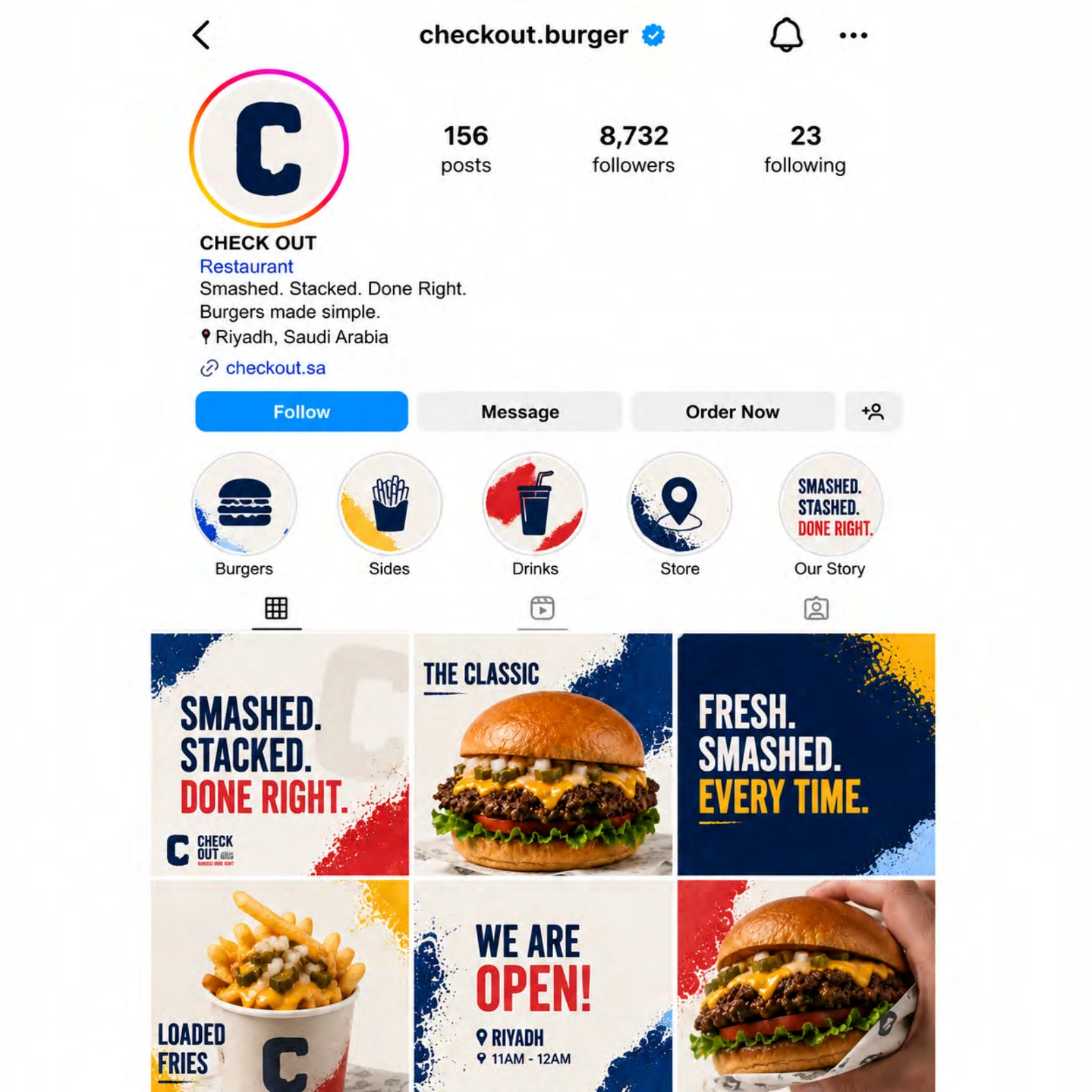 CHECK OUT Instagram profile concept