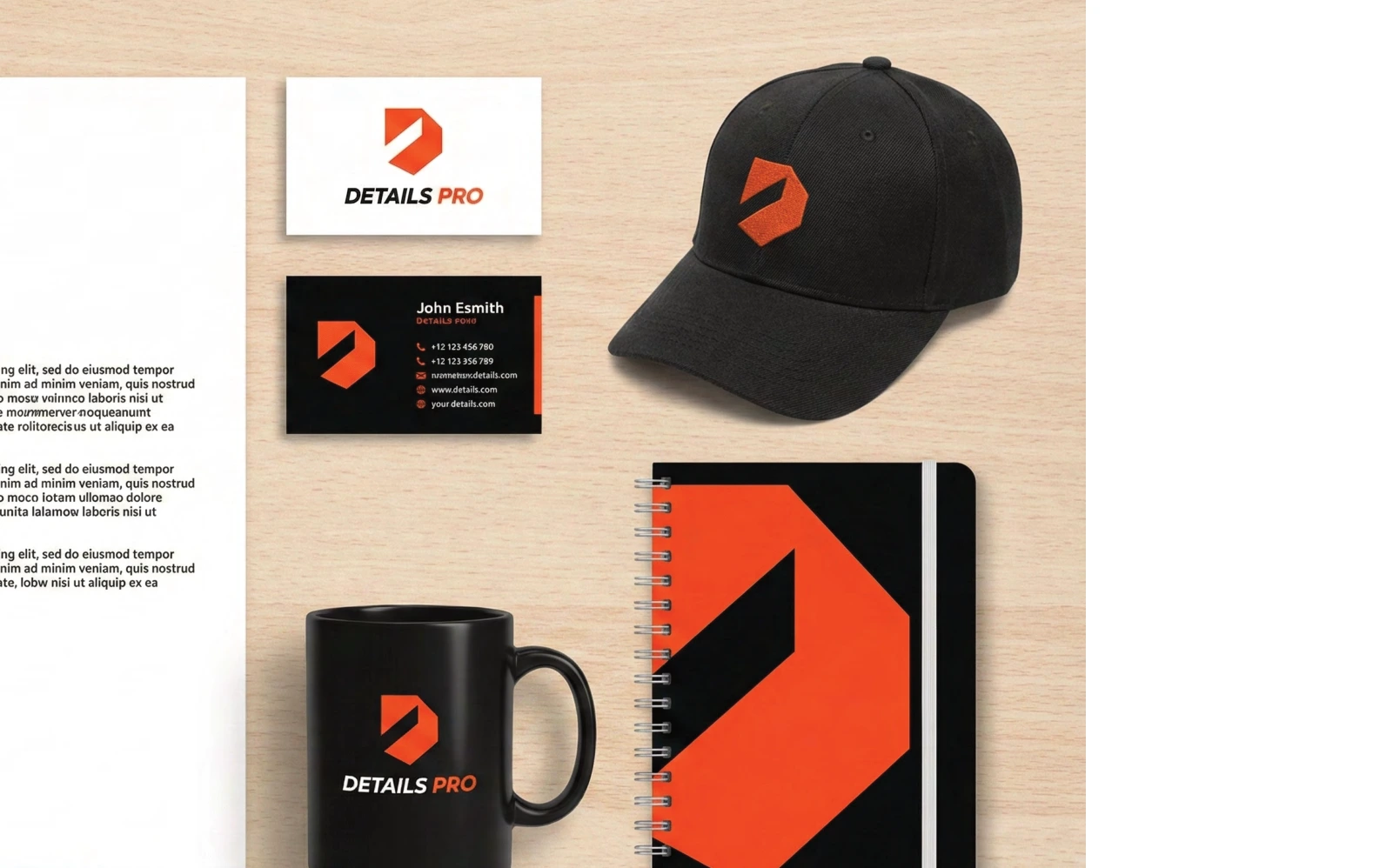 DETAILS PRO stationery and merchandise
